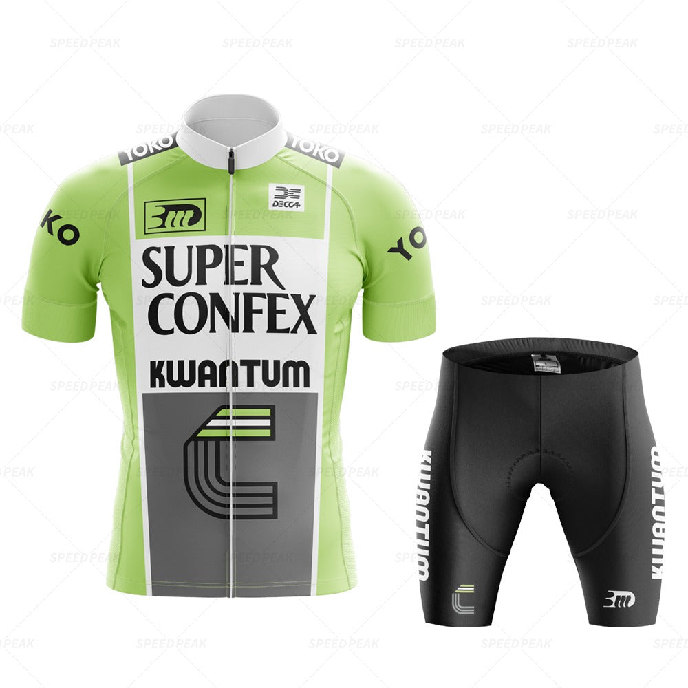 Ensemble de Maillot de Cyclisme Rétro Super Confex Kwantum