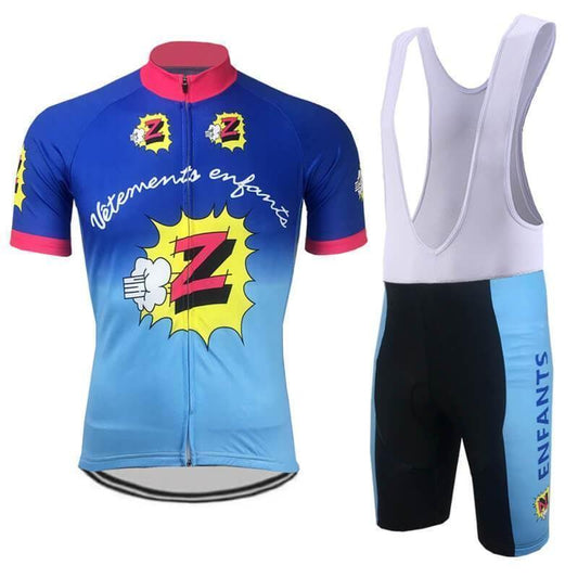 Ensemble Maillot de Cyclisme Rétro Team Z pour Enfants