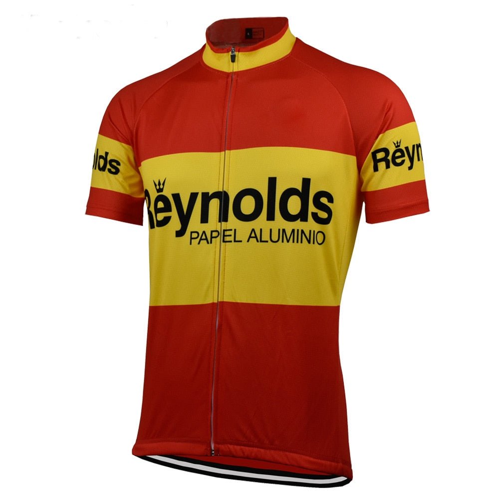 Maillot de Cyclisme Rétro Reynolds-Papel en Aluminium