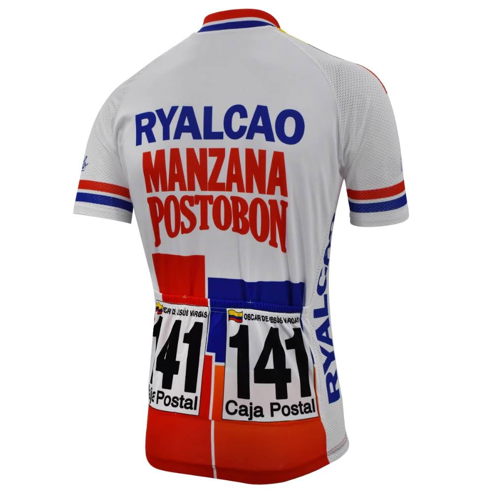Maillot de cyclisme rétro Ryalcao Manzana Postobon