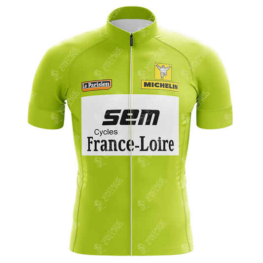 Maillot Vert France-Loire Sem, Maillot Cycliste Rétro Tour de France 1982