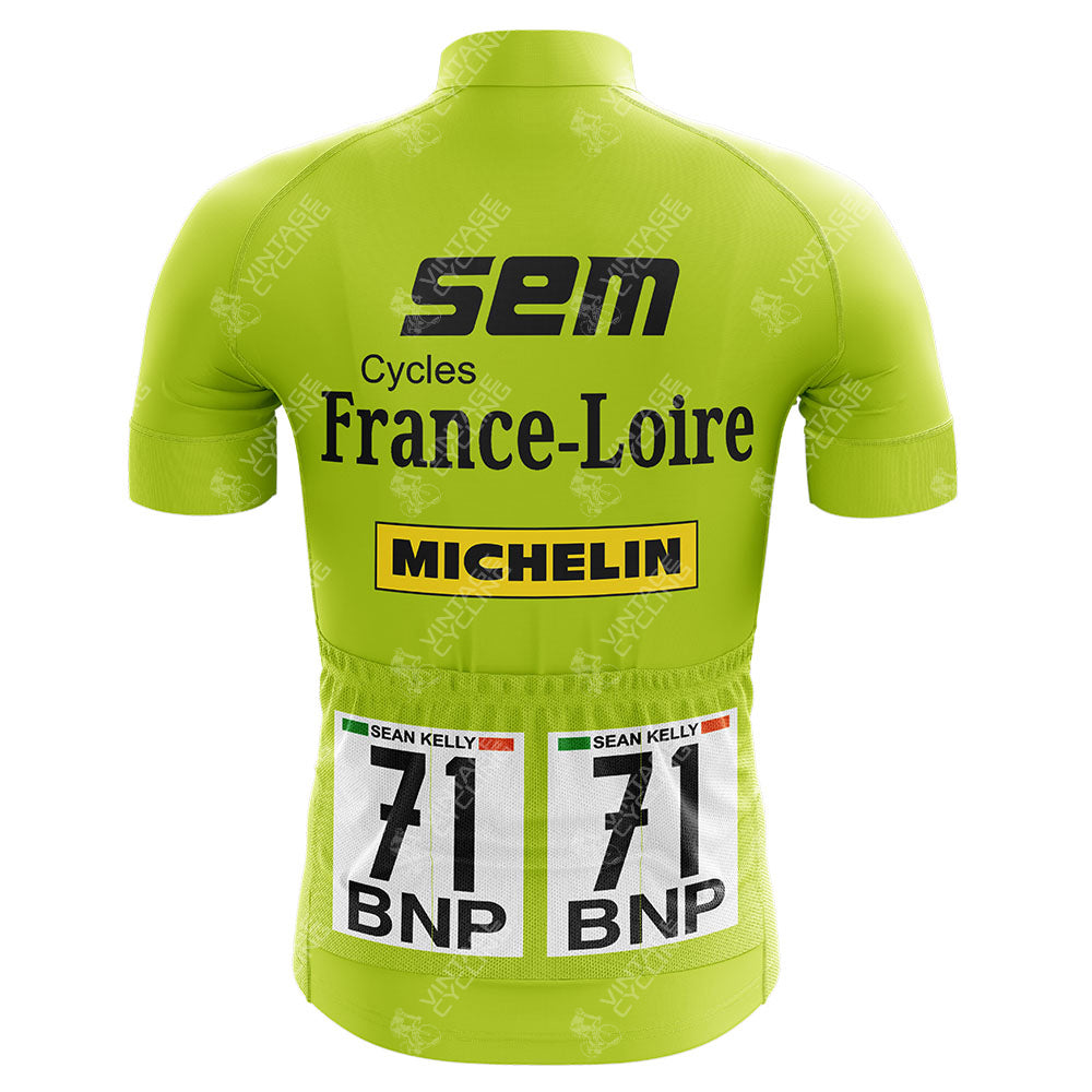 Maillot Vert France-Loire Sem, Maillot Cycliste Rétro Tour de France 1982