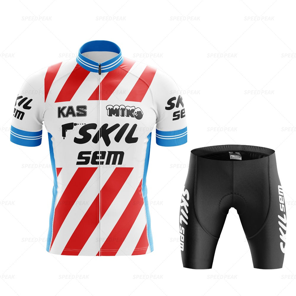 Ensemble de Maillot de Cyclisme Rétro KAS Skil