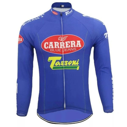 Maillot de cyclisme rétro Carrera Jeans Tassoni (avec option polaire)