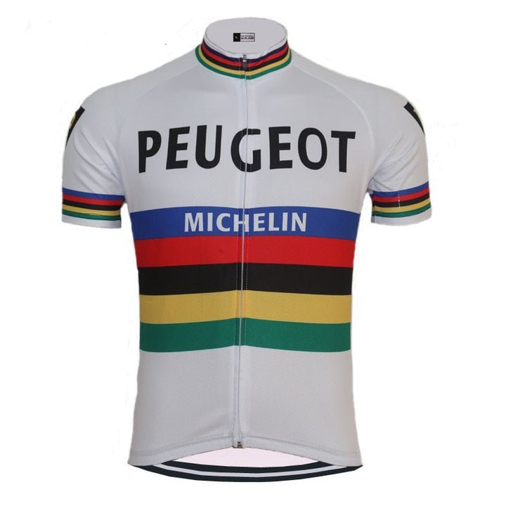 LIQUIDATION AU ROYAUME-UNI - Maillot de cyclisme rétro Peugeot BP Michelin Champion du Monde
