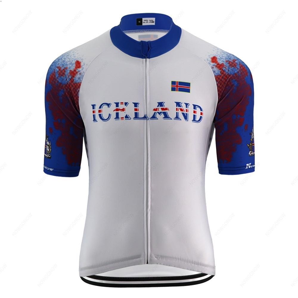 Maillot de Cyclisme Blanc Iceland