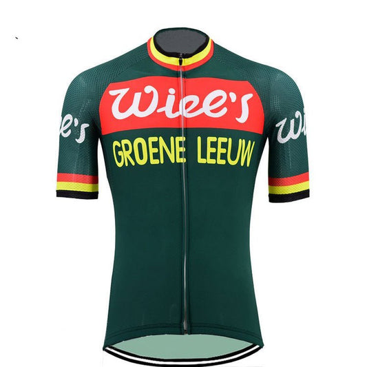 Maillot de Cyclisme Rétro Wiel's Groene Leeuw