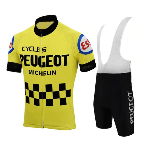 Ensemble de Maillot de Cyclisme Rétro Peugeot Esso